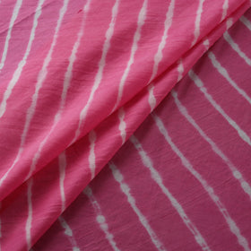 Pink - Leheriya Tie-Dye Cotton Fabric 01