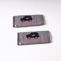 Handmade Seat Belt / Fridge Handle Cover by Jugaad (Set of 2)