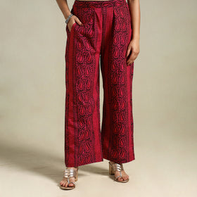 Pink Bagh Block Print Natural Dyed Cotton Palazzo