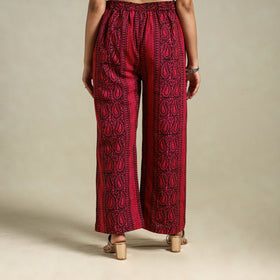 Pink Bagh Block Print Natural Dyed Cotton Palazzo