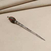 Antique Finish Oxidised German Silver Juda Stick