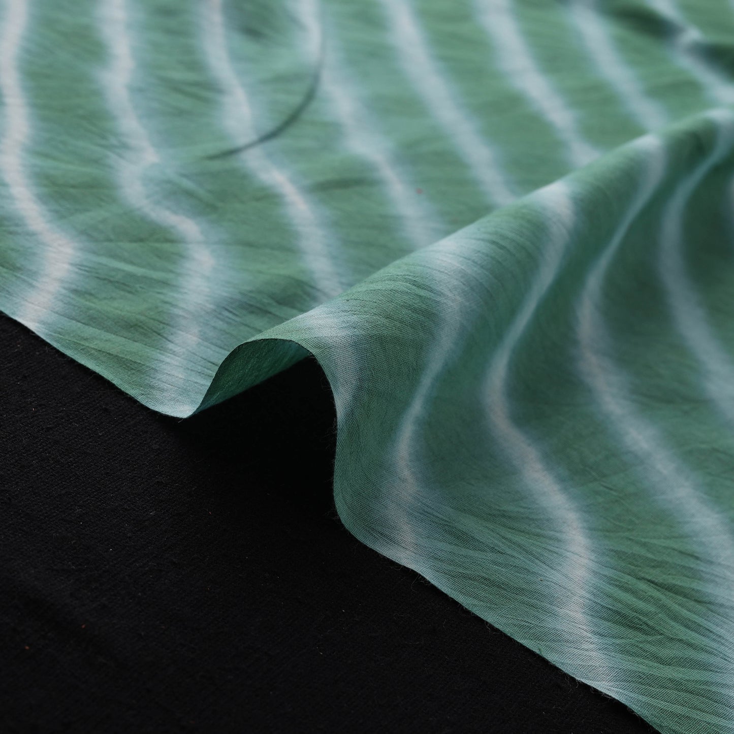 Green - Leheriya Tie-Dye Cotton Fabric 03