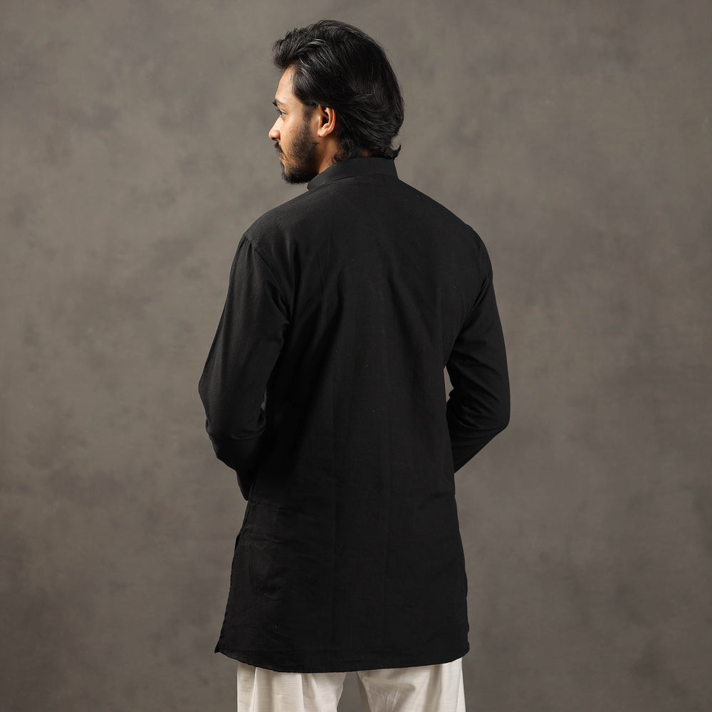 plain men short kurta