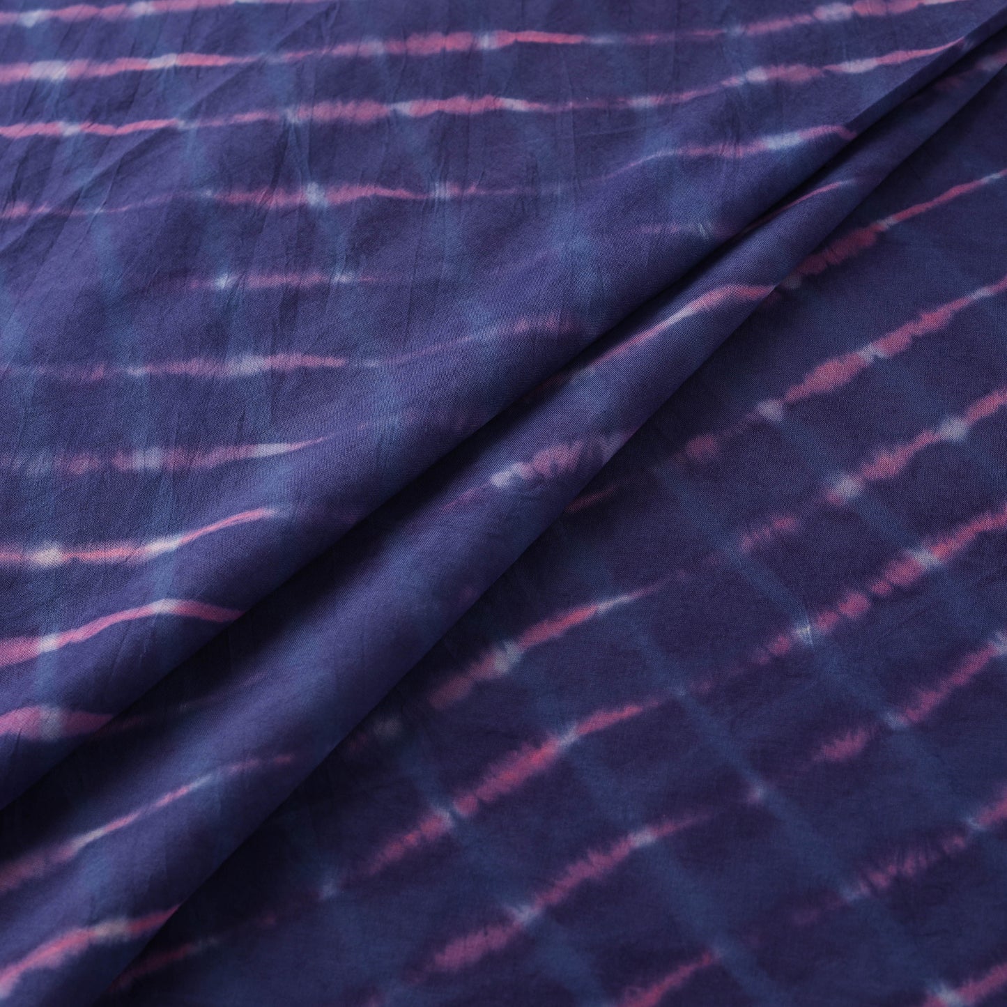 Blue - Leheriya Tie-Dye Cotton Fabric 04