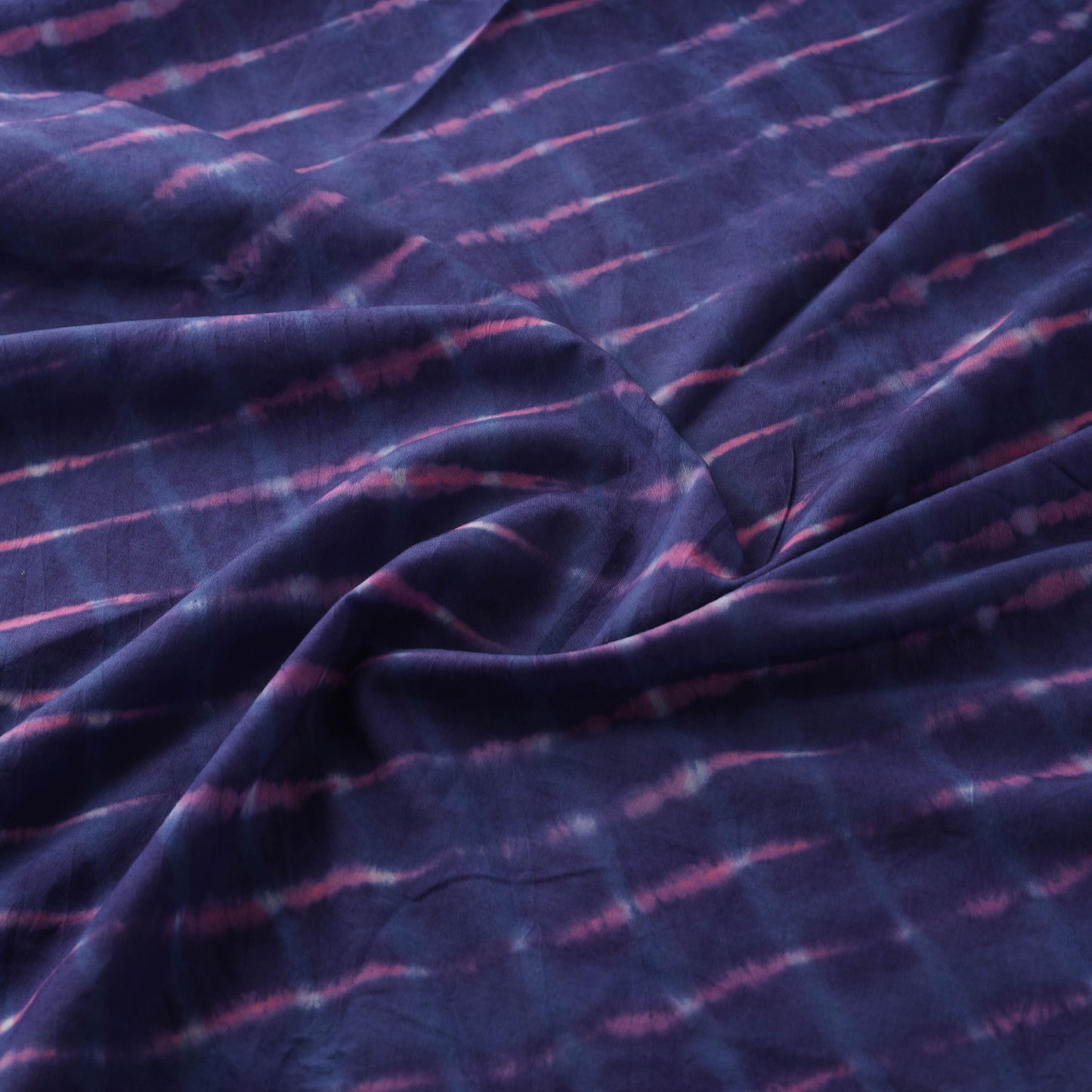 Blue - Leheriya Tie-Dye Cotton Fabric 04