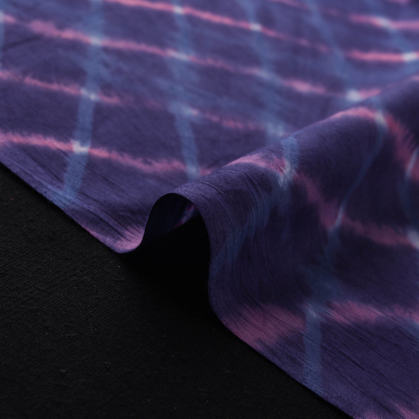 Blue - Leheriya Tie-Dye Cotton Fabric 04