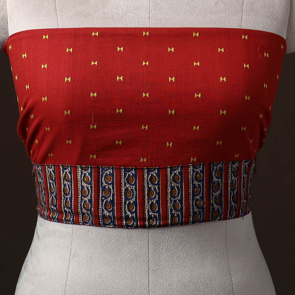 Jacquard Weave Cotton Blouse Piece 15