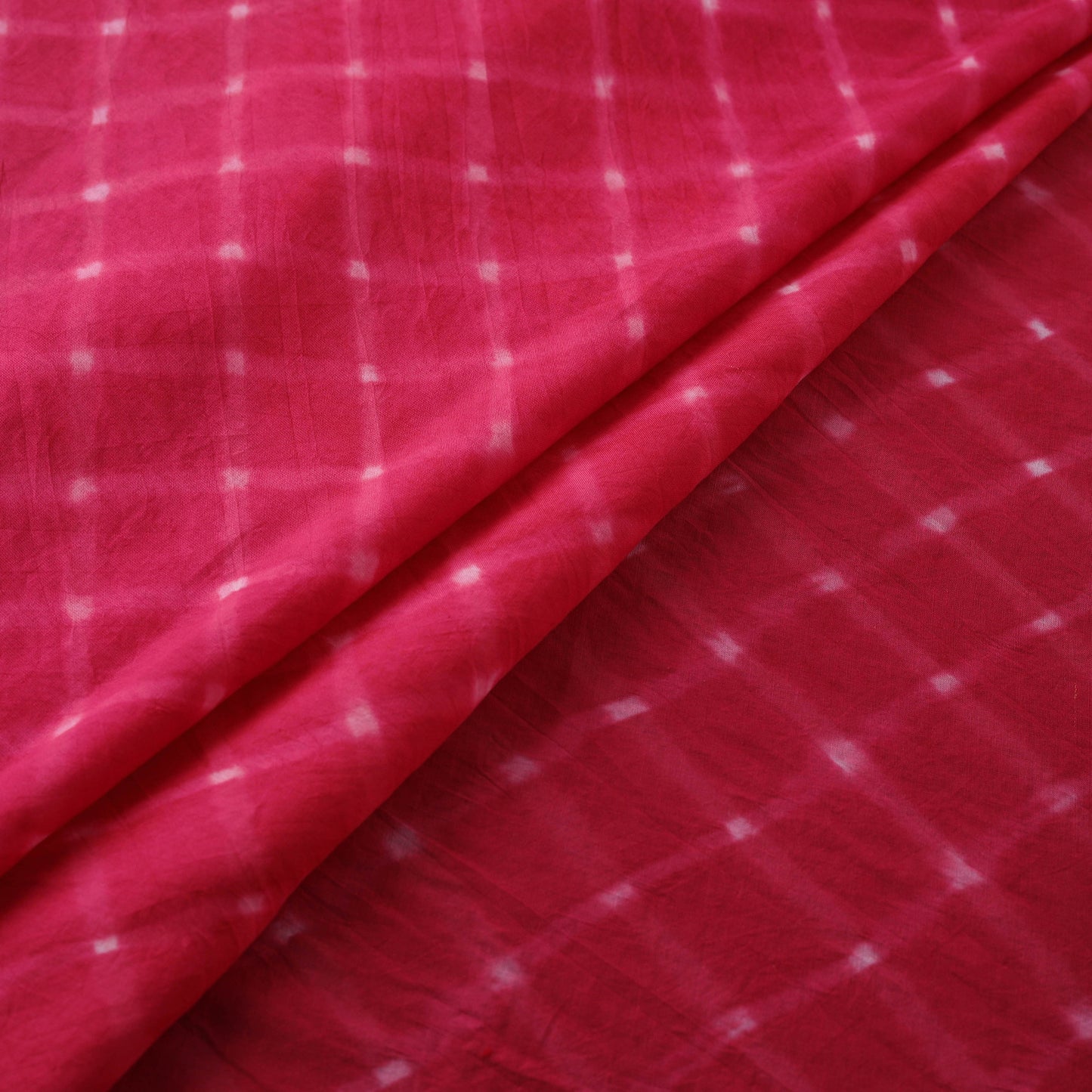 Pink - Leheriya Tie-Dye Cotton Fabric 06