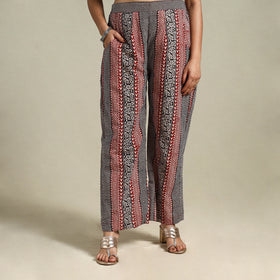 Maroon Bagh Block Print Natural Dyed Cotton Palazzo