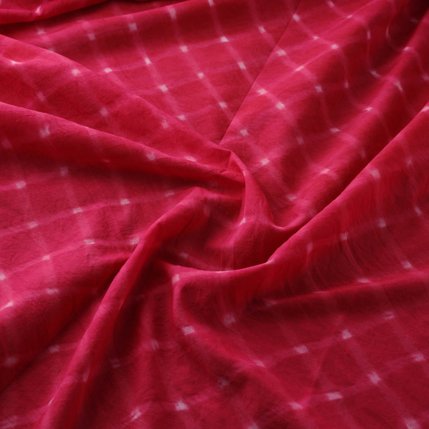Pink - Leheriya Tie-Dye Cotton Fabric 06