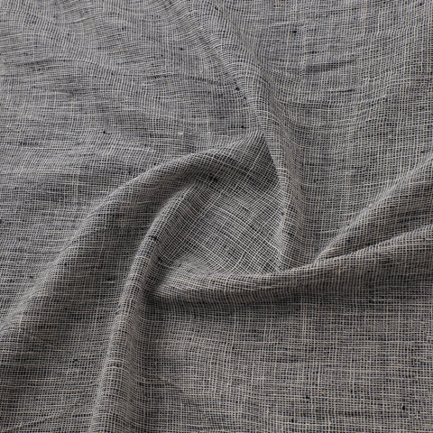 Grey - Kutch Organic Kala Cotton Pure Handwoven Fabric 07