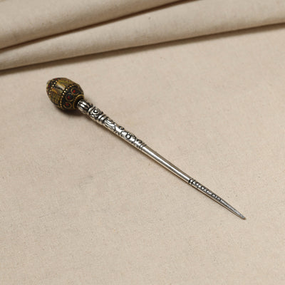 Antique Finish Oxidised German Silver Juda Stick