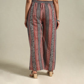 Maroon Bagh Block Print Natural Dyed Cotton Palazzo