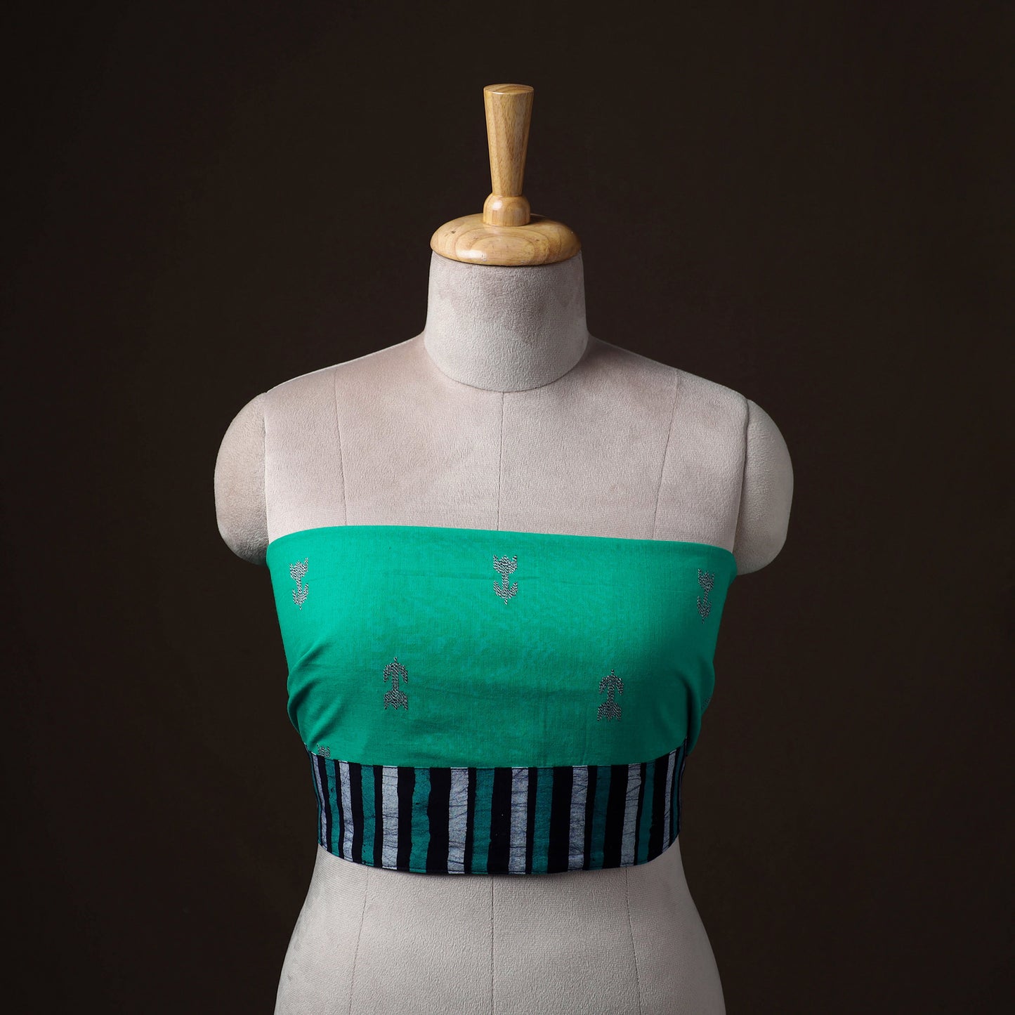 Jacquard Weave Cotton Blouse Piece 17