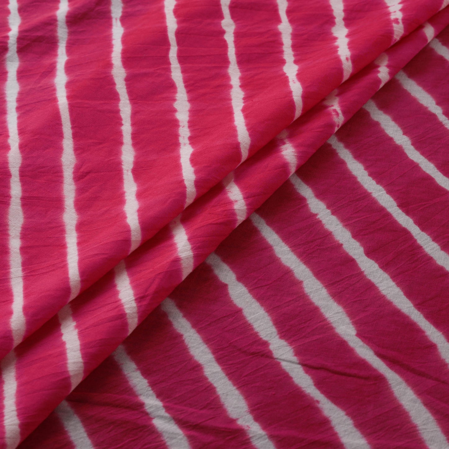Pink - Leheriya Tie-Dye Cotton Fabric 08