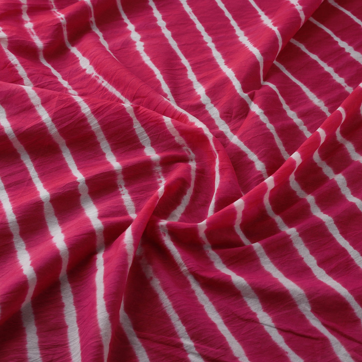 Pink - Leheriya Tie-Dye Cotton Fabric 08