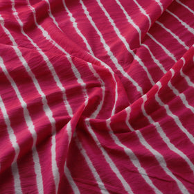 Pink - Leheriya Tie-Dye Cotton Fabric 08