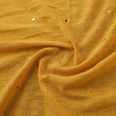 Kutch Organic Kala Cotton Mirror Work Pure Handwoven Fabric 10
