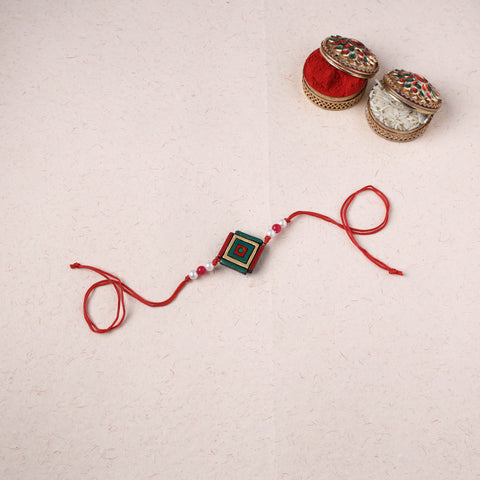 Bishnupur Handpainted Terracotta Rakhi 37