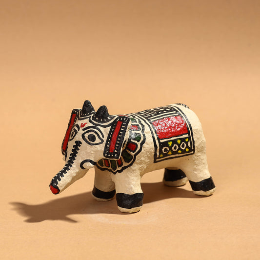 Elephant - Madhubani Handpainted Paper Mache Home Decor Item