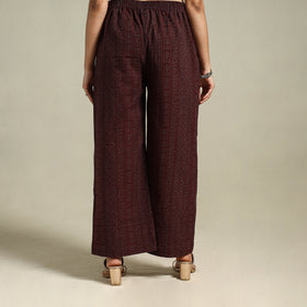 Maroon Bagh Block Print Natural Dyed Cotton Palazzo