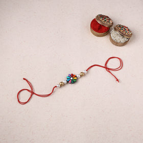 Flower - Bishnupur Handpainted Terracotta Rakhi 41