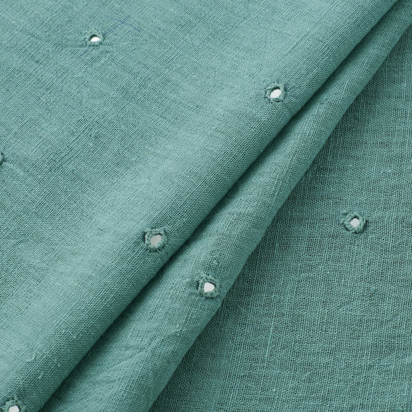 Kutch Organic Kala Cotton Mirror Work Pure Handwoven Fabric 13