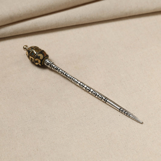 Antique Finish Oxidised German Silver Juda Stick