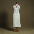 Green Chikankari with Parsi Style Embroidery Cotton Kurta Material