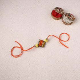 Multicolor - Bishnupur Handpainted Terracotta Rakhi 43