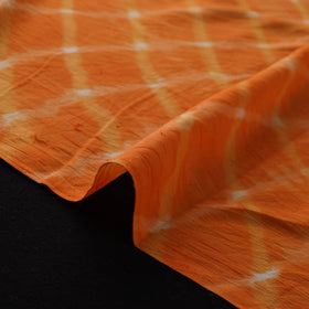 Orange - Leheriya Tie-Dye Cotton Fabric 12
