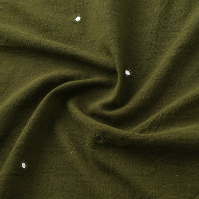 Kutch Organic Kala Cotton Mirror Work Pure Handwoven Fabric 14