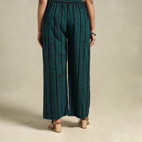 Green Bagh Block Print Natural Dyed Cotton Palazzo