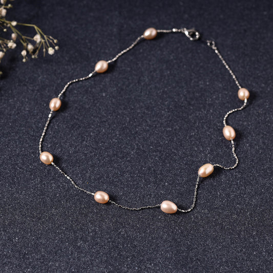 Handcrafted Midnapore Nine Pearl Necklace