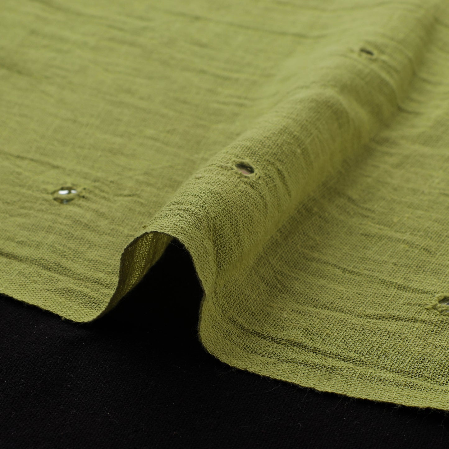 Kutch Organic Kala Cotton Mirror Work Pure Handwoven Fabric 15