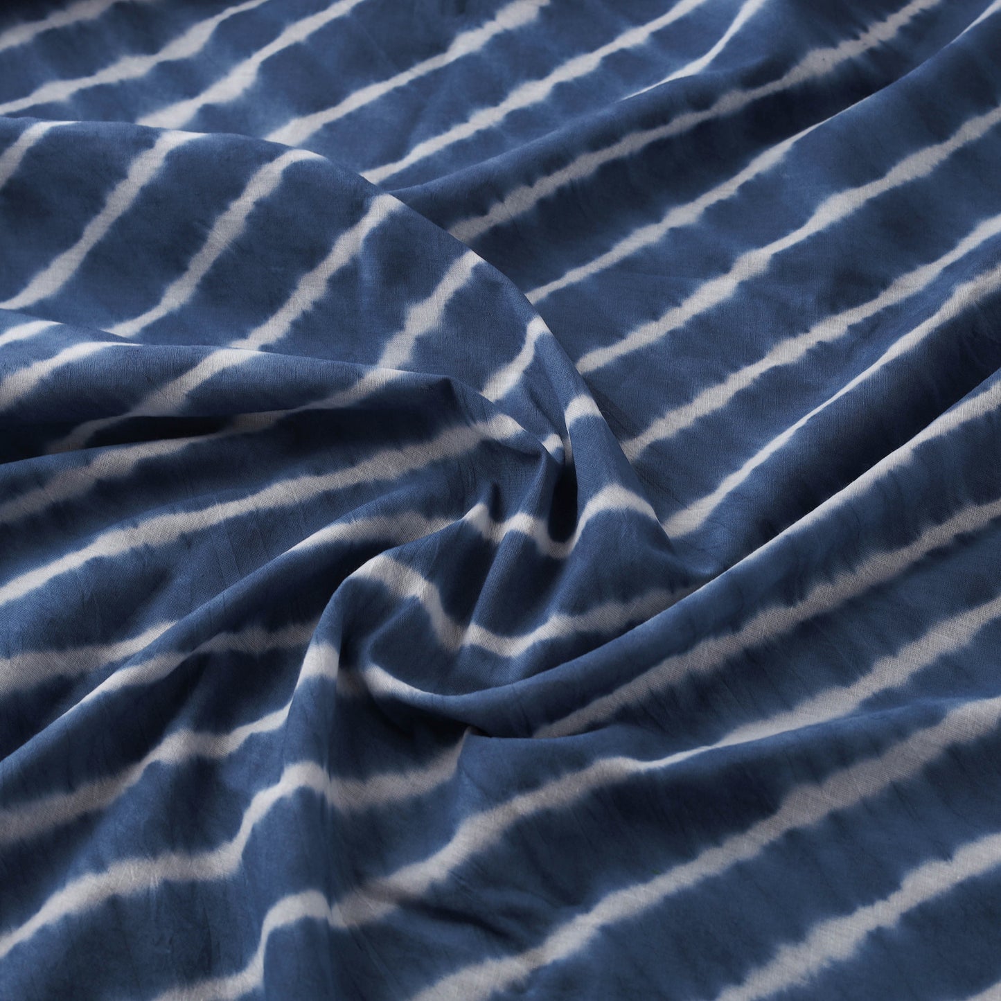 Blue - Leheriya Tie-Dye Cotton Fabric 14