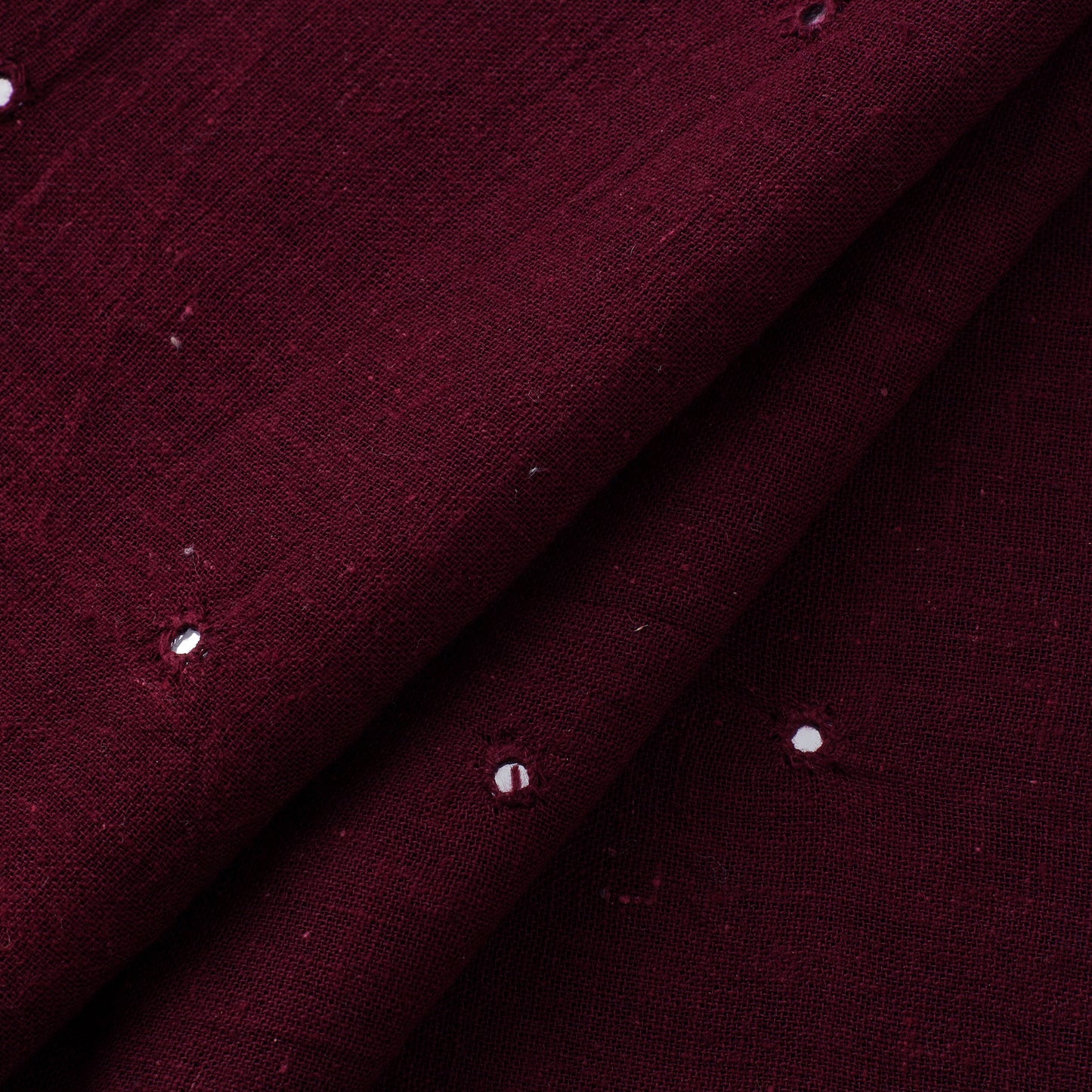 Kutch Organic Kala Cotton Mirror Work Pure Handwoven Fabric 16
