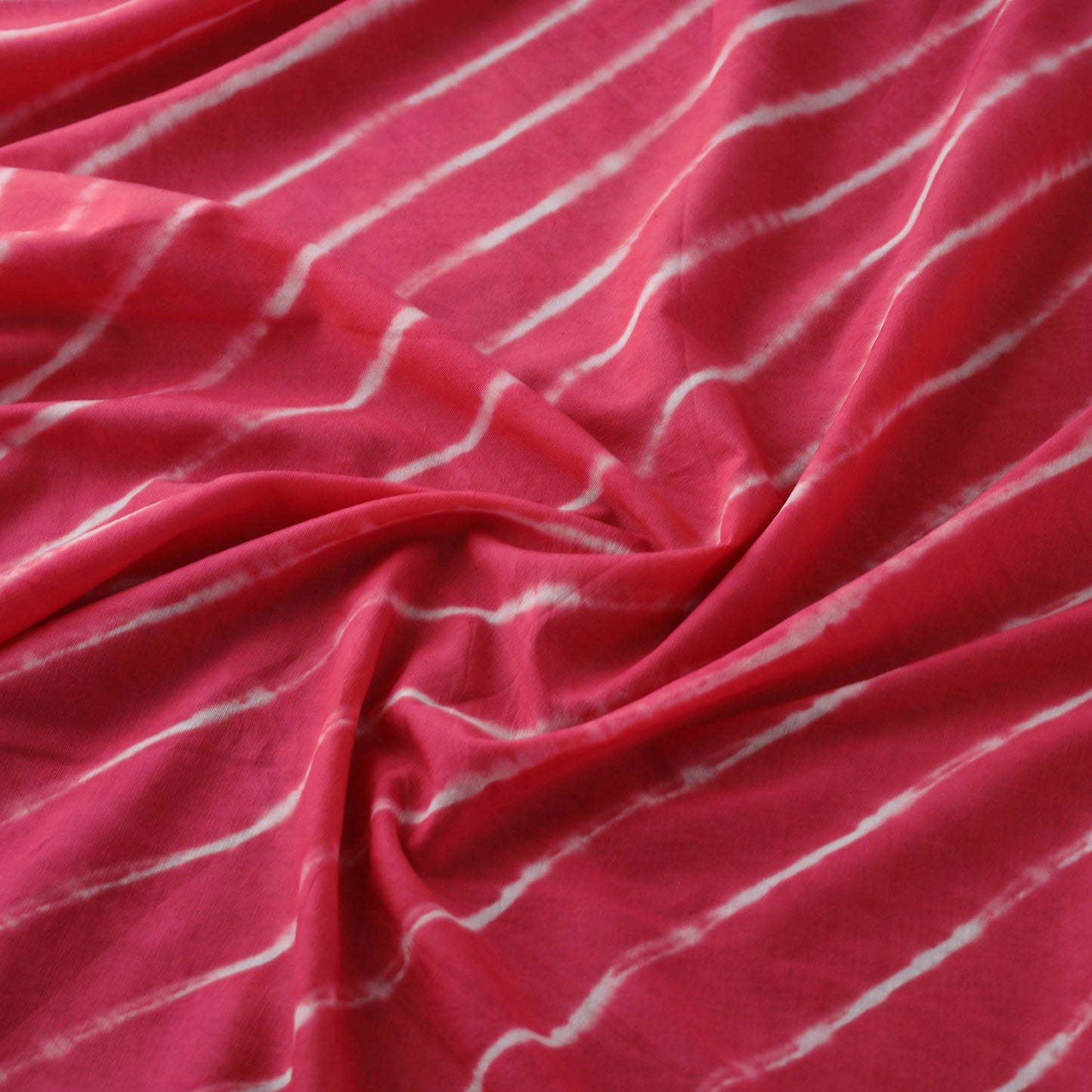 Pink - Leheriya Tie-Dye Cotton Fabric 15