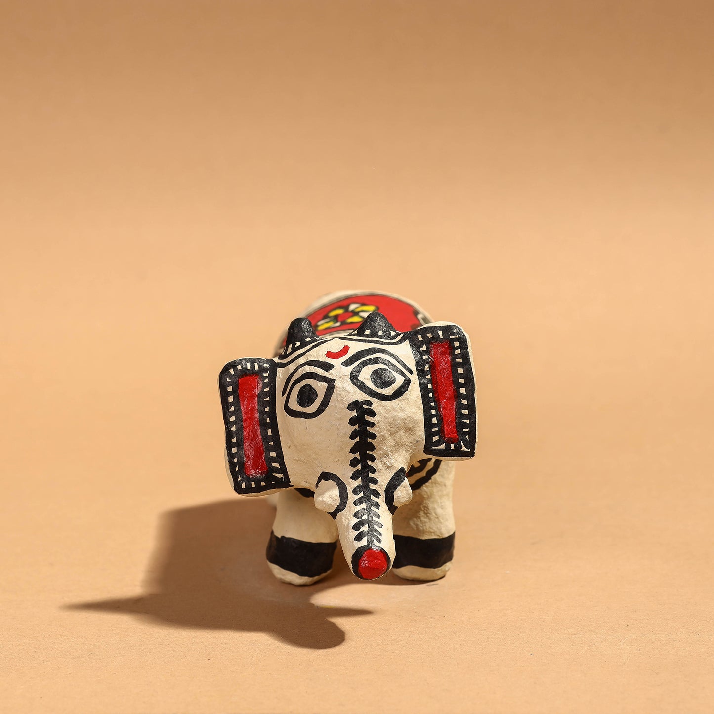 Elephant - Madhubani Handpainted Paper Mache Home Decor Item