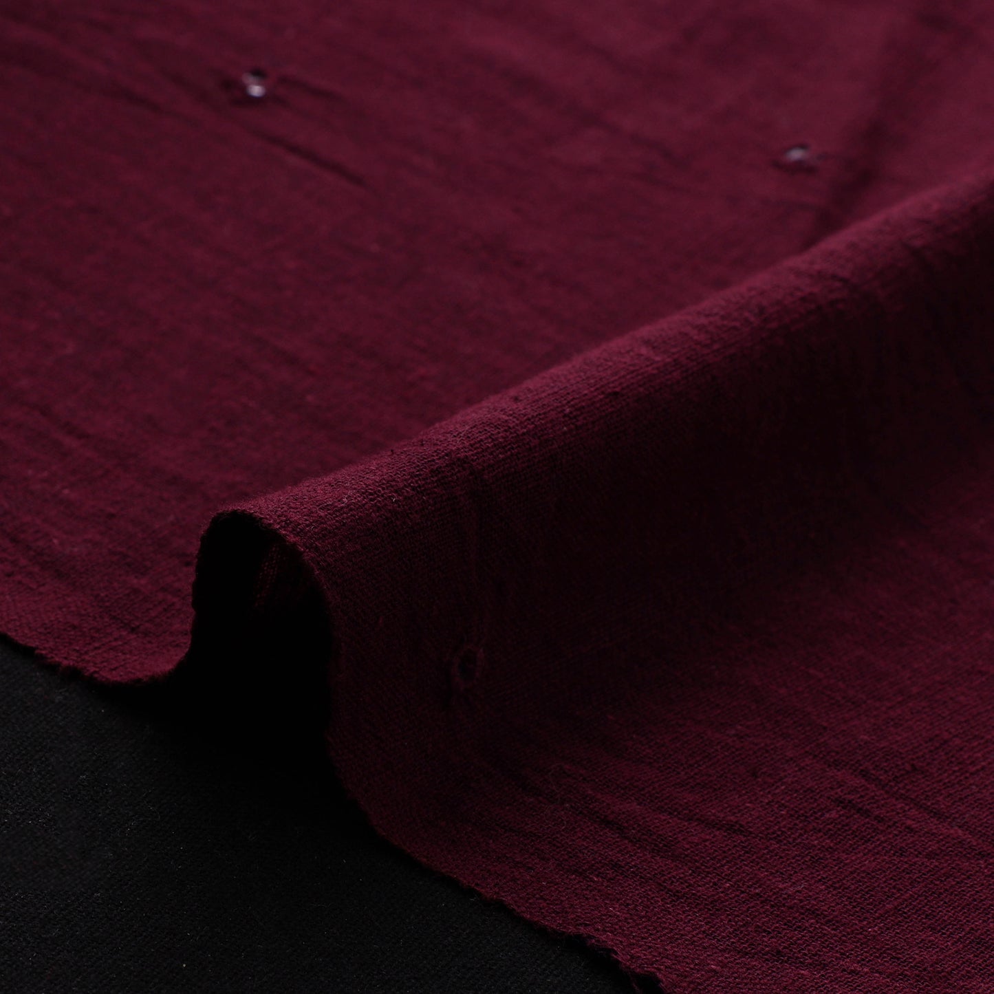 Kutch Organic Kala Cotton Mirror Work Pure Handwoven Fabric 16