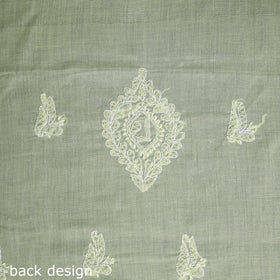 Yellow Chikankari with Parsi Style Embroidery Cotton Kurta Material