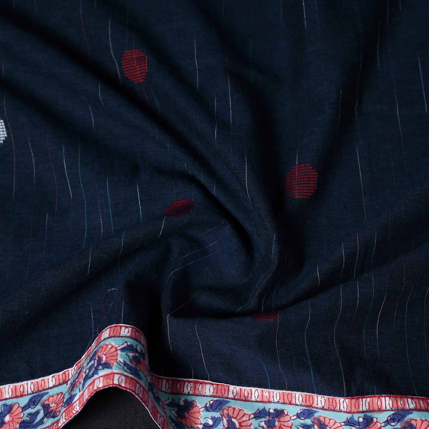 Jacquard Weave Cotton Blouse Piece 16