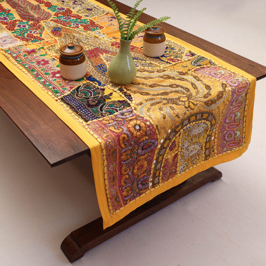 Banjara Vintage Embroidery Table Runner (60 x 22 in)