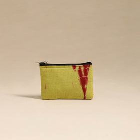  Yellow Handmade Quilted Cotton Coin Pouch 