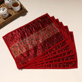  Red Tagai Embroidery Table Mats