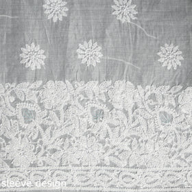 Chikankari with Parsi Style Embroidery Cotton Kurta Material