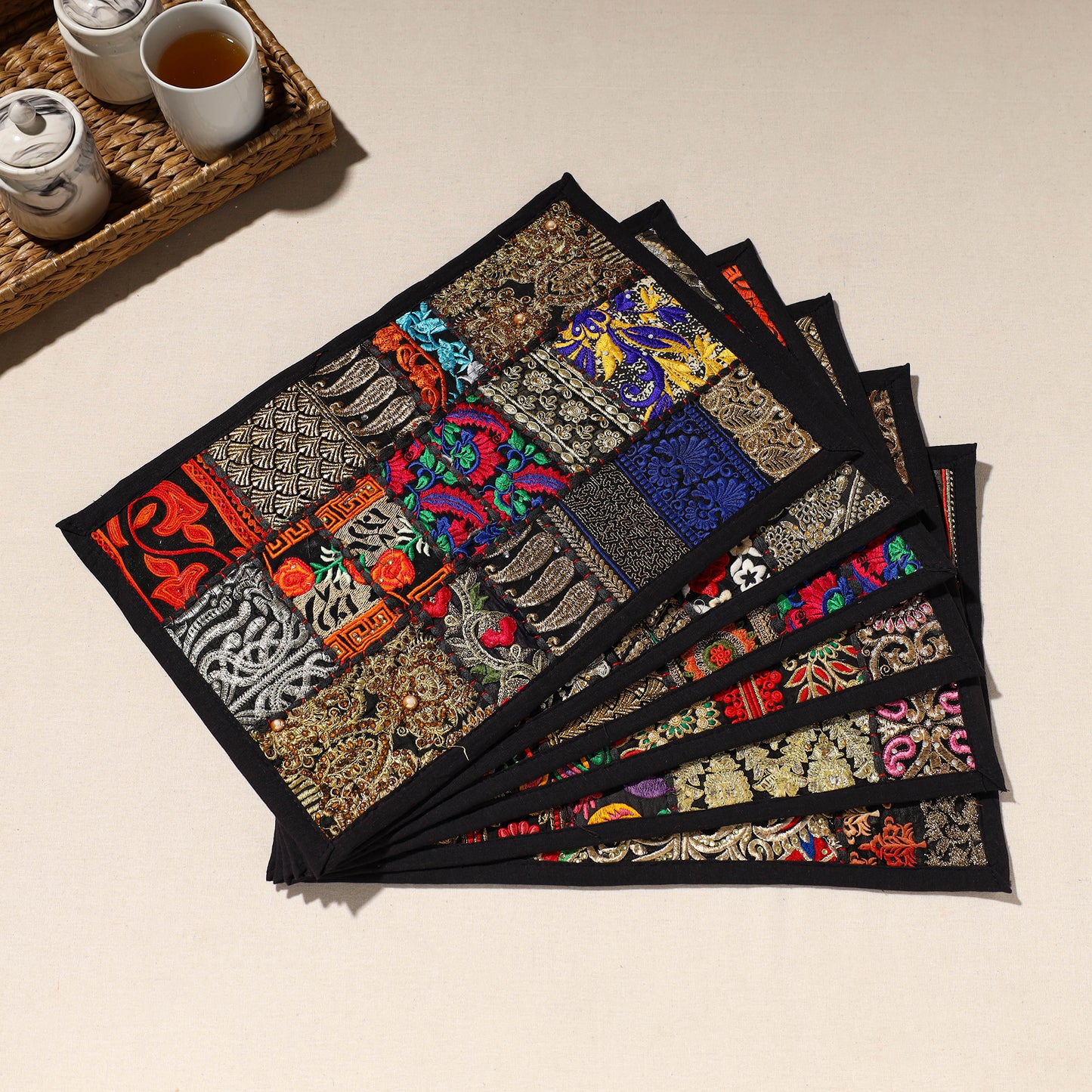 Khambadiya Patchwork Cotton Table Mats (SO6) 07