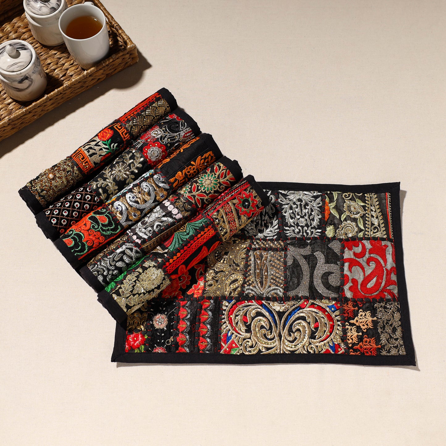 Khambadiya Patchwork Cotton Table Mats (SO6) 07