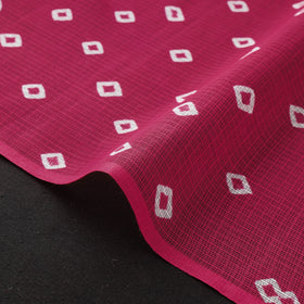 Pink - Kota Doria Cotton Bandhani Tie-Dye Fabric 15
