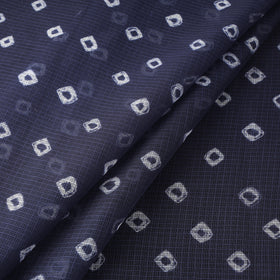Blue - Kota Doria Cotton Bandhani Tie-Dye Fabric 16